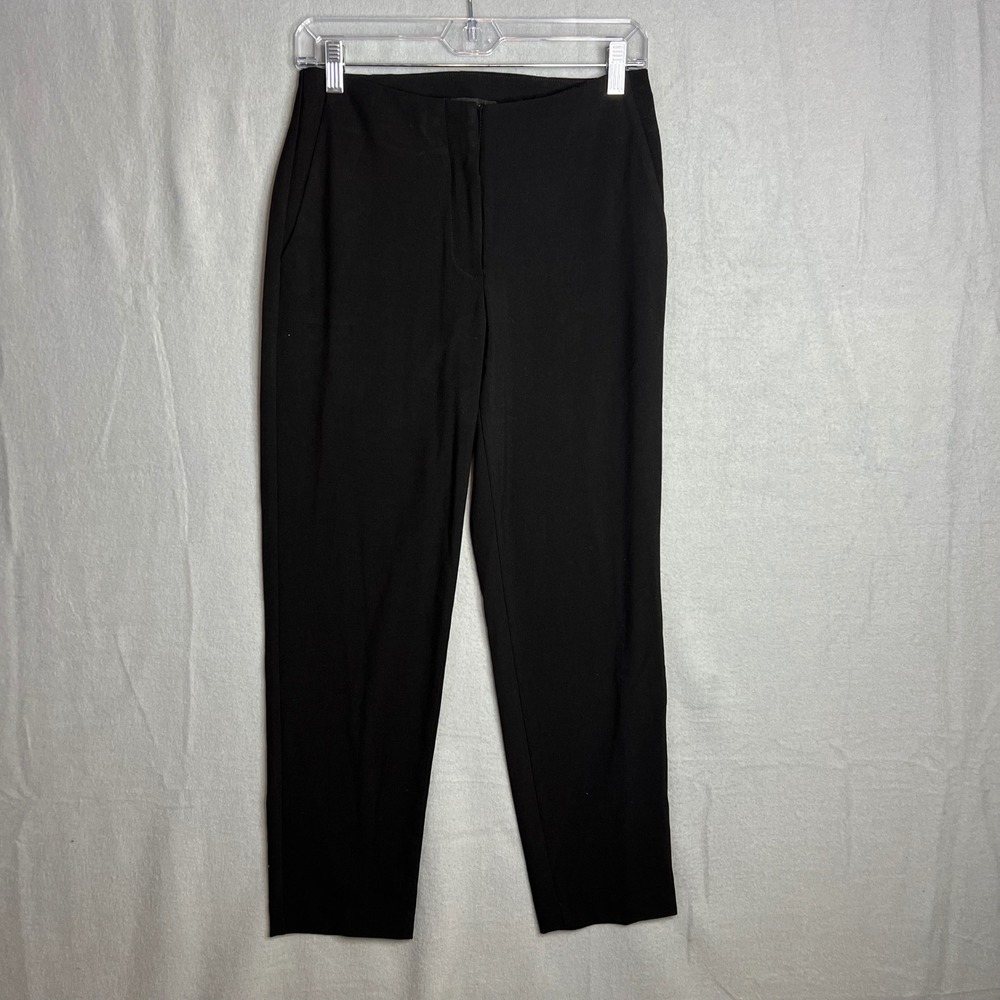 Montgomery Post Black Straight Leg Trousers Womens Size 2 Dress Pants 27 x‎ 26.5